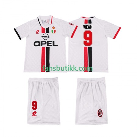 Fotballdrakt AC Milan WEAH 8 Barn Retro Bortetrøye 1996 1997 Kortermet